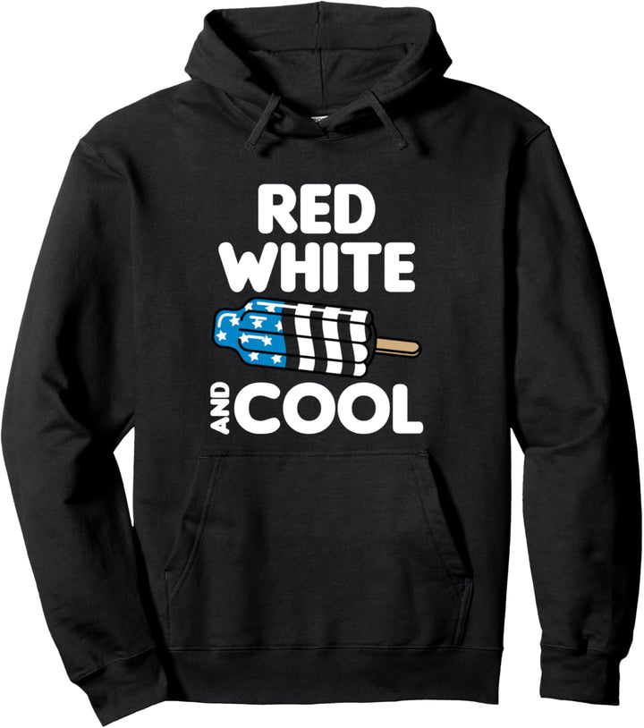 Rot, Weiss und Cool Americana Pullover Hoodie