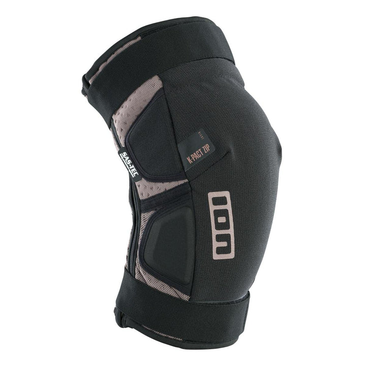 Ion K-Pact Zip Fahrrad Knieschoner grau 2024 Schwarz L, Schwarz L