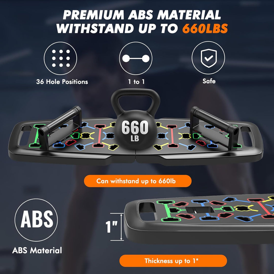 Premium Liegestützbrett Set Liegestützgriffe Push Up Board Verbessertes Konzept 2024 Liegestütze Bre