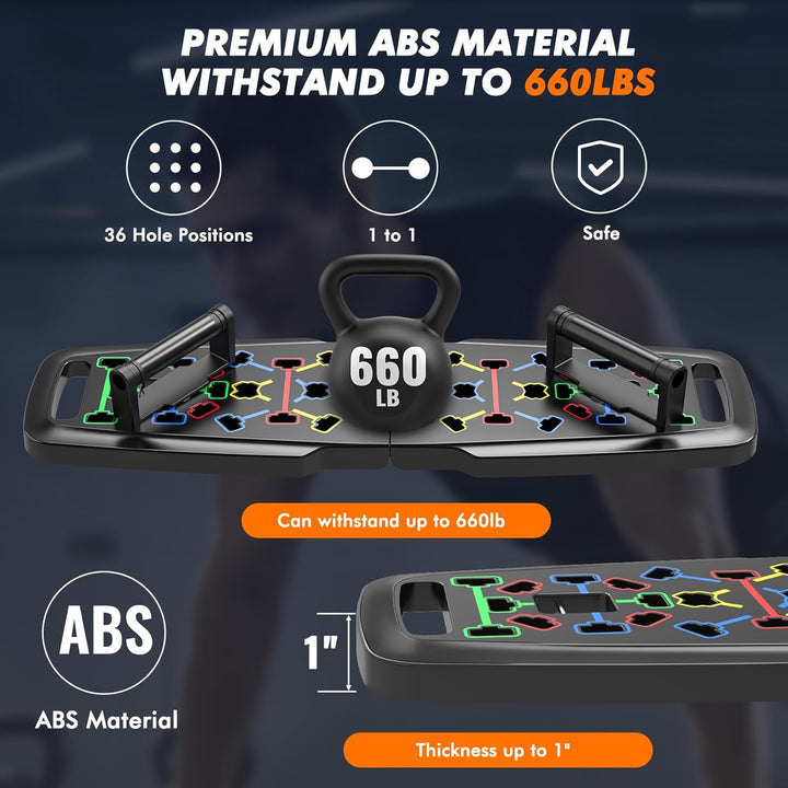 Premium Liegestützbrett Set Liegestützgriffe Push Up Board Verbessertes Konzept 2024 Liegestütze Bre