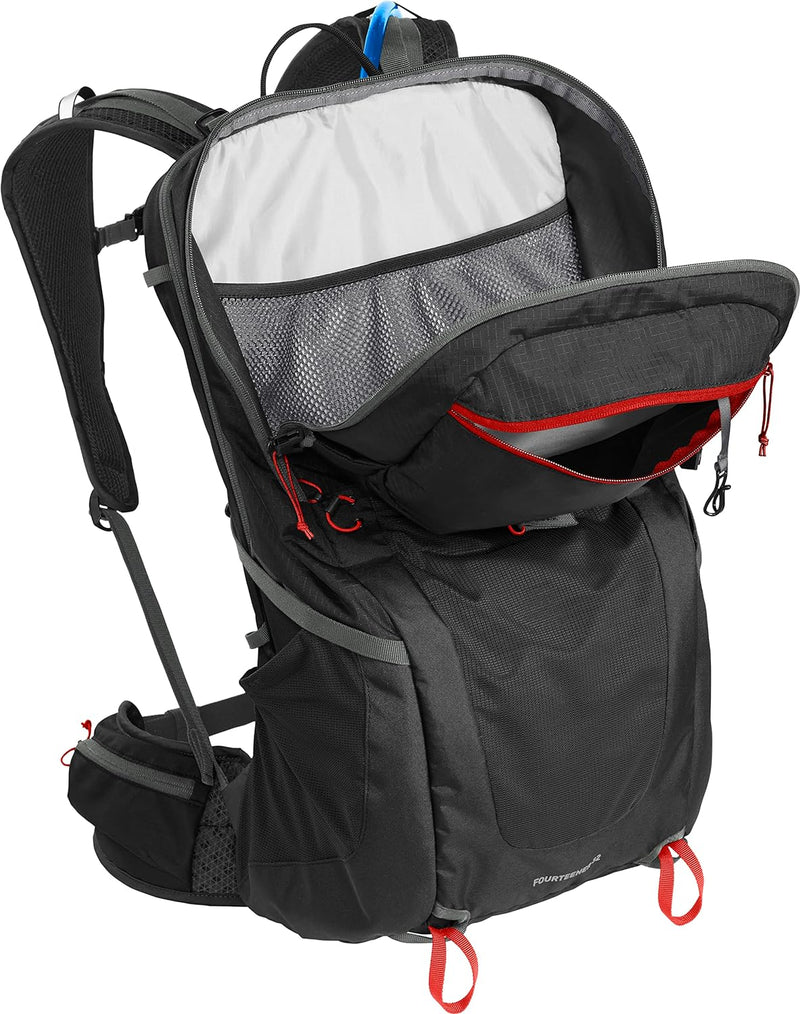 Camelbak Fourteener 32 Rucksack Trinkrucksack Schwarz/Roter Mohn, Schwarz/Roter Mohn