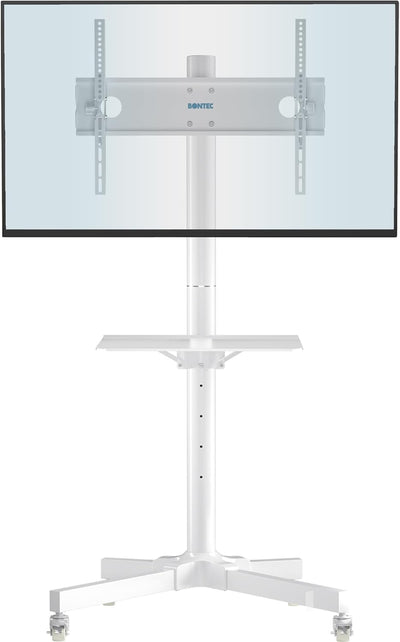 BONTEC Mobiler TV Ständer auf Rollen für 23-60 Zoll Plasma/LCD/LED Fernseher, Tragbarer TV Ständer m