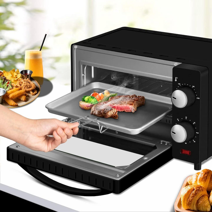 WANNYTON Minibackofen, Backofen 10 L, 650 Watt, 100-230 °C Timer 0-60 Min. inkl. Backblech Grillrost