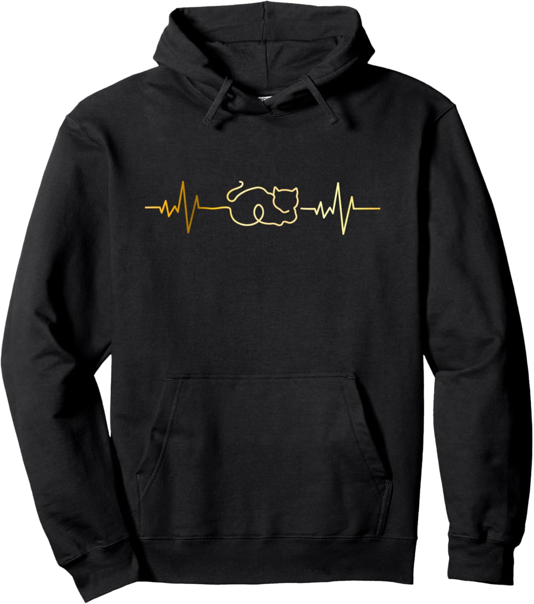 Katzenherzschlag Pullover Hoodie