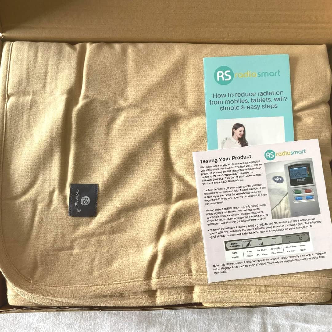 Radia Smart Shielding Bed Sheet, Bed Blanket, Queen Size, EMF Protection 57"x78"