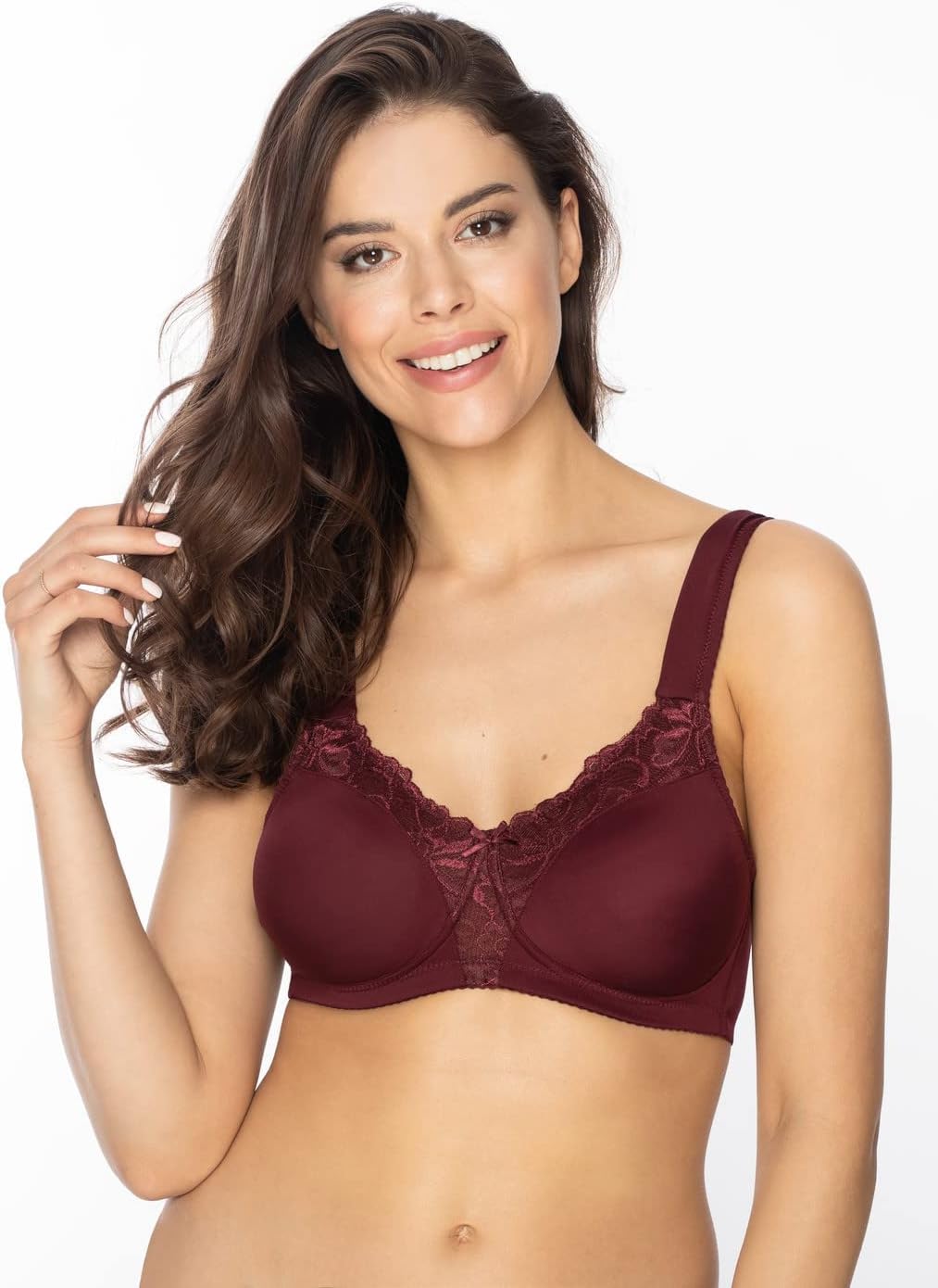 VIANIA! Soft-BH 184460 Helga ohne Bügel Komfortträger vorgeformte Cups Farben Cream I Blau I Rot I G