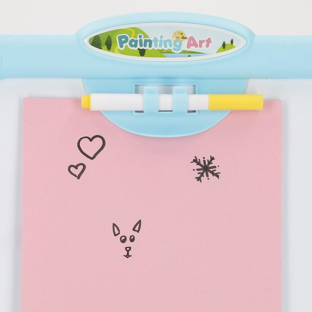 ColorBaby 47987 Good Idea Magnettafel für Kinder, 2-in-1, 36 x 26 x 42 cm, Kreide, Marker, Buchstabe