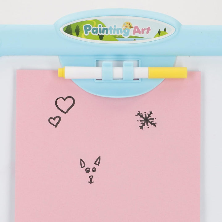 ColorBaby 47987 Good Idea Magnettafel für Kinder, 2-in-1, 36 x 26 x 42 cm, Kreide, Marker, Buchstabe