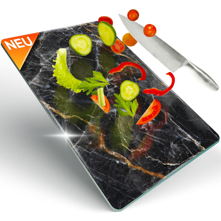 Decovetro® Schneidebrett Glas | 40 x 30 cm | Glass Cutting Board | Hygienisches und robustes Glassch