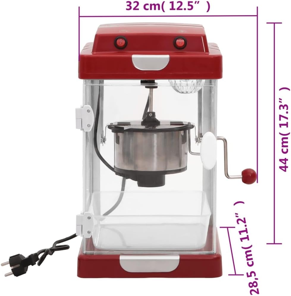 vidaXL Popcorn Maschine Kino-Style 2,5 OZ 310W Popcornmaker Popcornautomat