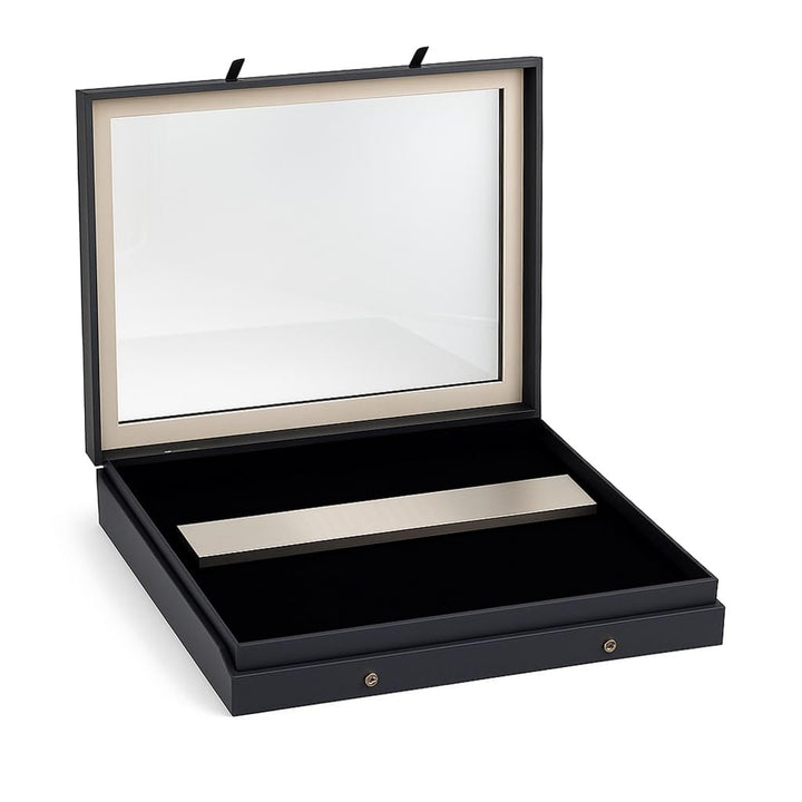 SAFE Professionelle Vitrine mit Doppel Magnetleiste Messer bis 29 cm | Scheibe aus Glas | Mattschwar