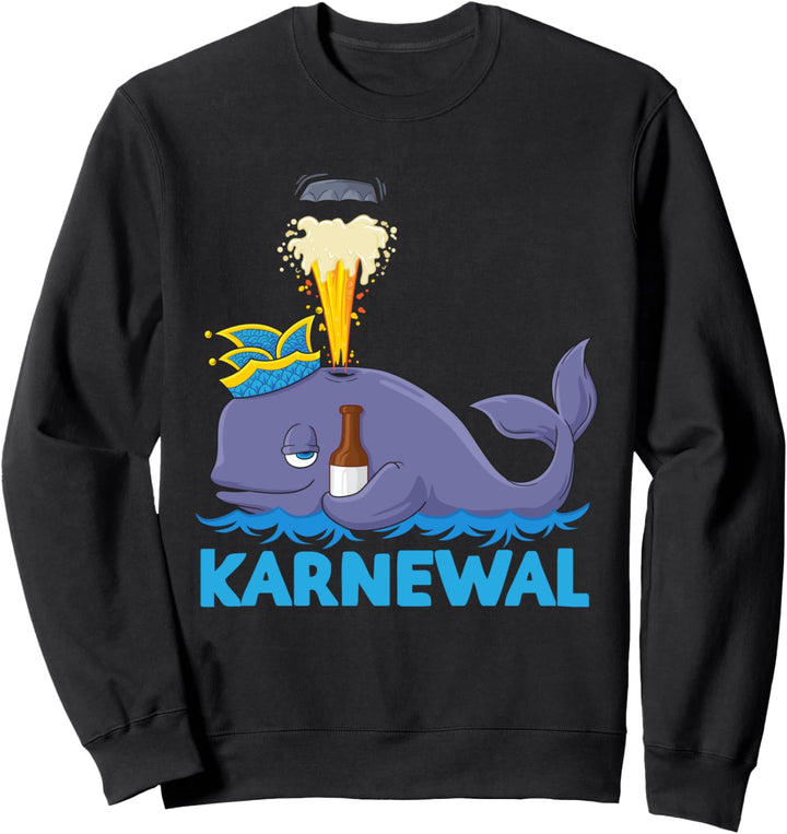 Lustige Karnval Kostüm Wal Bier Wortspiel Sweatshirt