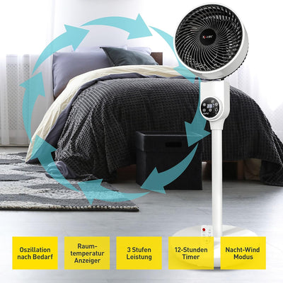 X4-LIFE Floor Fan Pinguin DX der Bodenventilator für die komplette Wohnung - flüsterleise - effizien