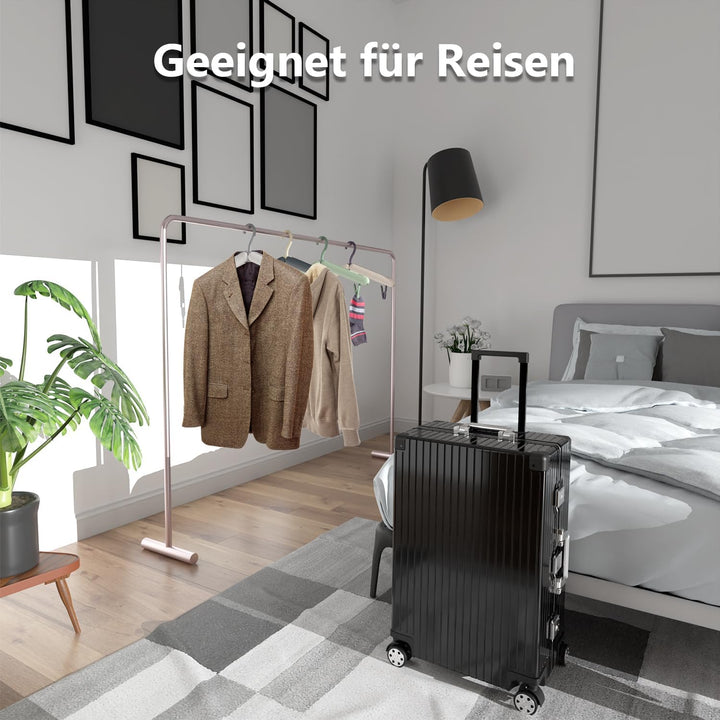 Faltbare Reisebügel 4er-Set – Leichte ABS-Kleiderbügel mit integrierten Clips, kompakt 19 cm gefalte