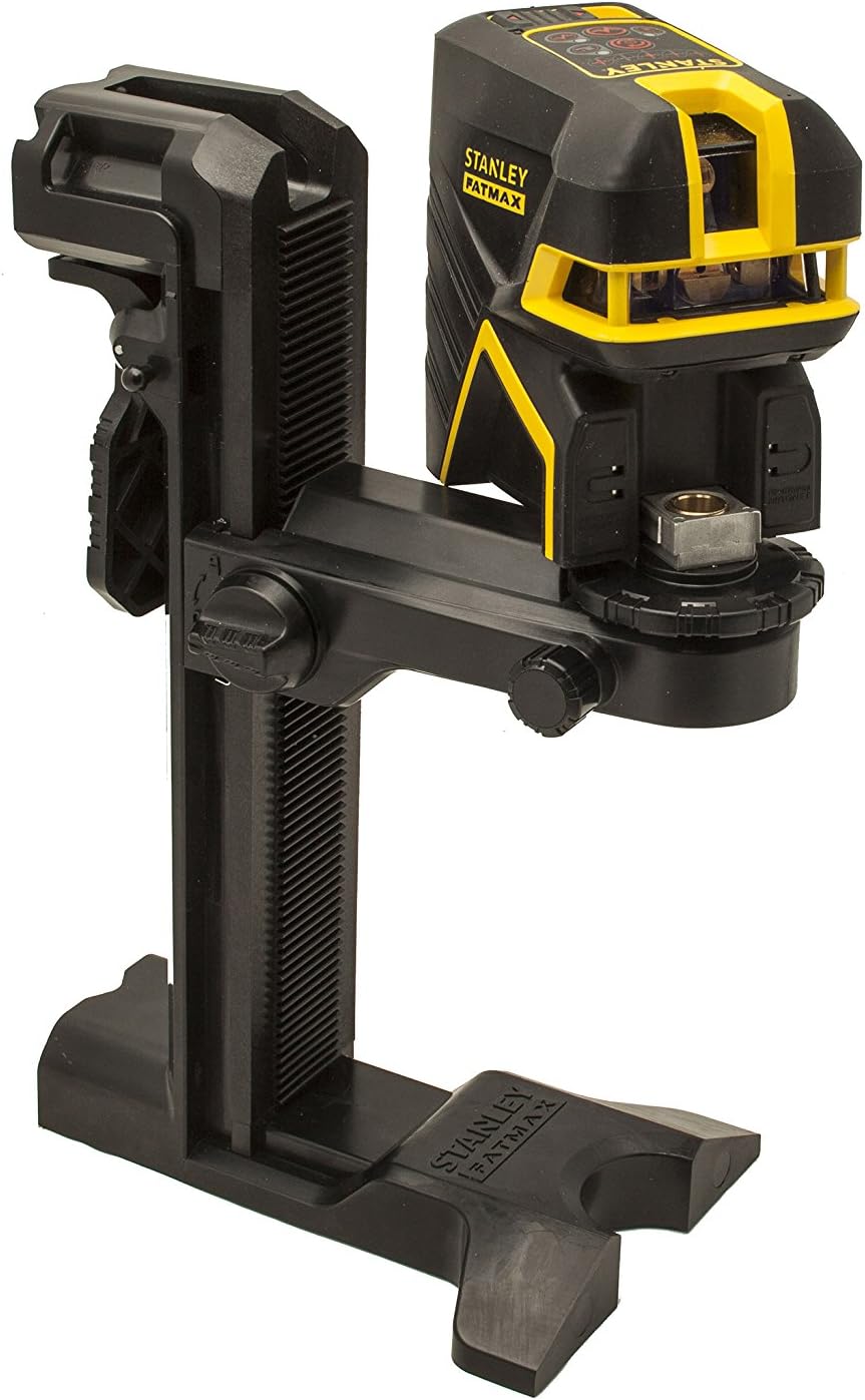 Stanley FMHT1-77435 FatMax Universal-Wandhalterung - 5/8 Zoll Gewinde, 20 cm höhenverstellbar, Schwa