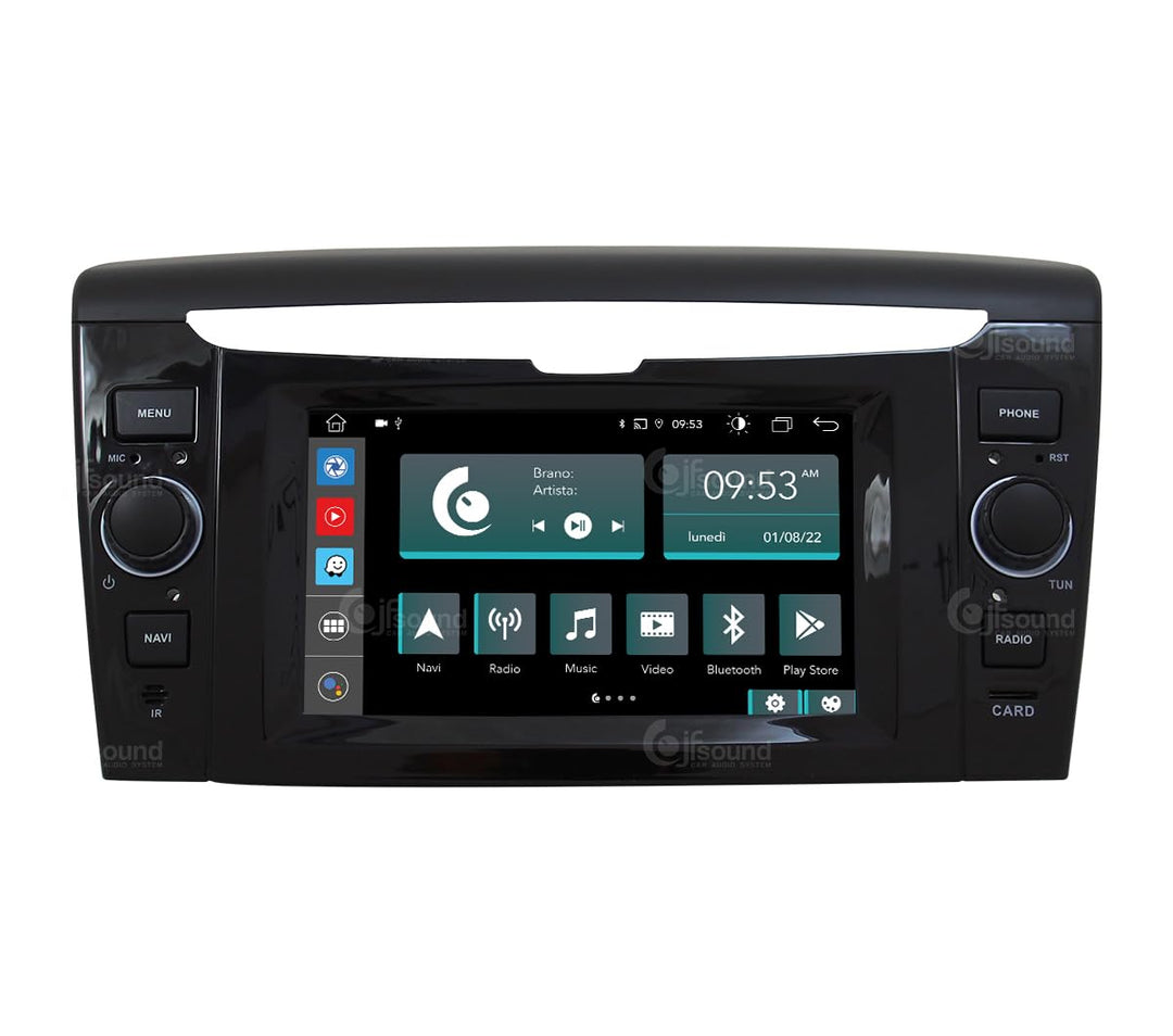 Personalisiertes Autoradio für Lancia Ypsilon serienmässig ohne Front-USB Android GPS Bluetooth WiFi