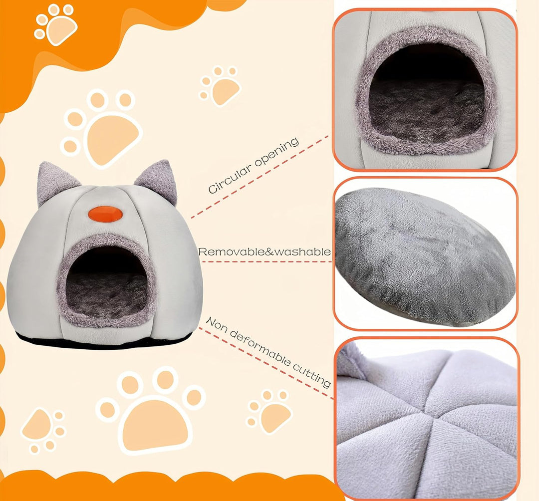 Höhlen-Hundebett Katzenhöhle, Katzenbetten für Hauskatzen, Faltbare Katzenbetthöhle, Katzenhaus mit