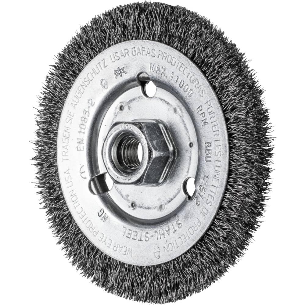 PFERD Rundbürste ungezopft RBU | Ø 125x12mm M14 Stahl-Draht-ø 0,30 | 43502301 – für Winkelschleifer