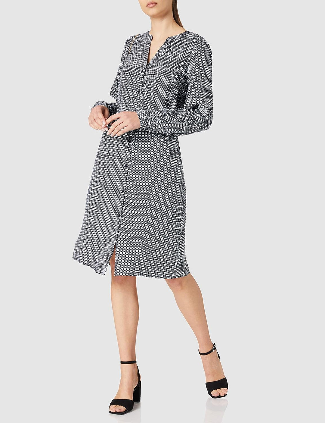 TOM TAILOR Damen Kleid 40 26428 - Navy Geometrical Design, 40 26428 - Navy Geometrical Design