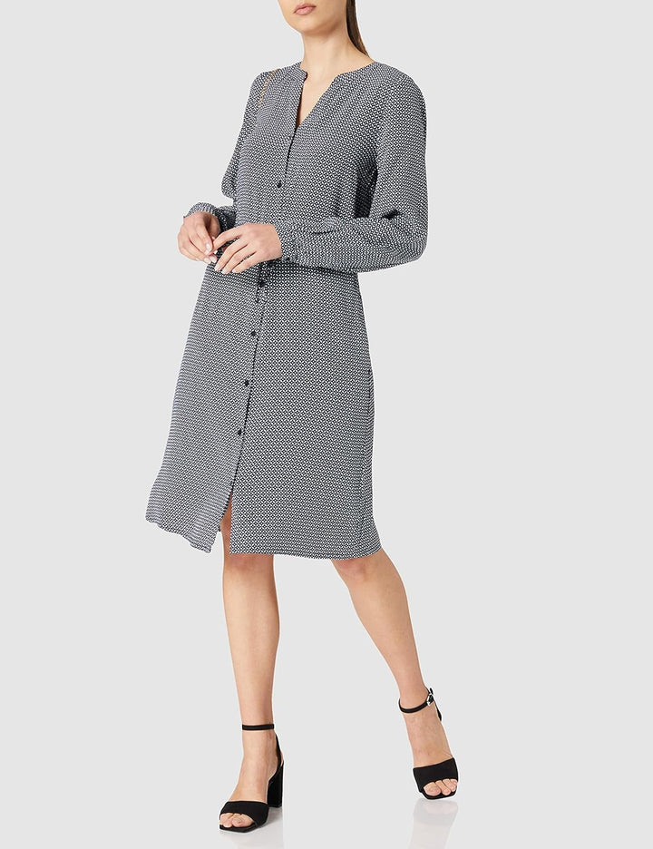 TOM TAILOR Damen Kleid 40 26428 - Navy Geometrical Design, 40 26428 - Navy Geometrical Design