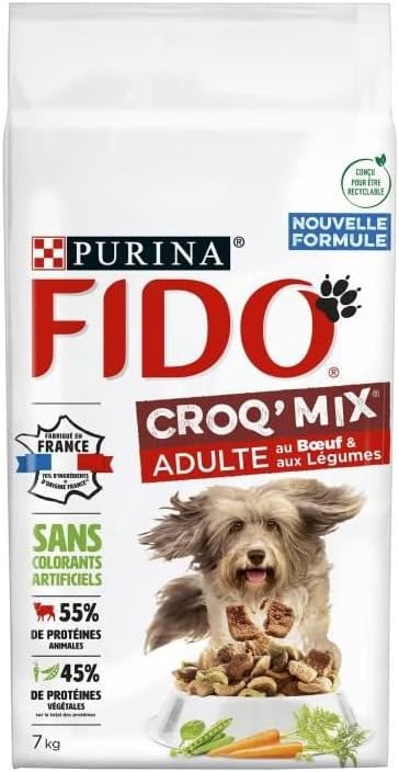 Fido Croq Mix: Rind, Gemüse, 7 kg, Trockenfutter für ausgewachsene Hunde