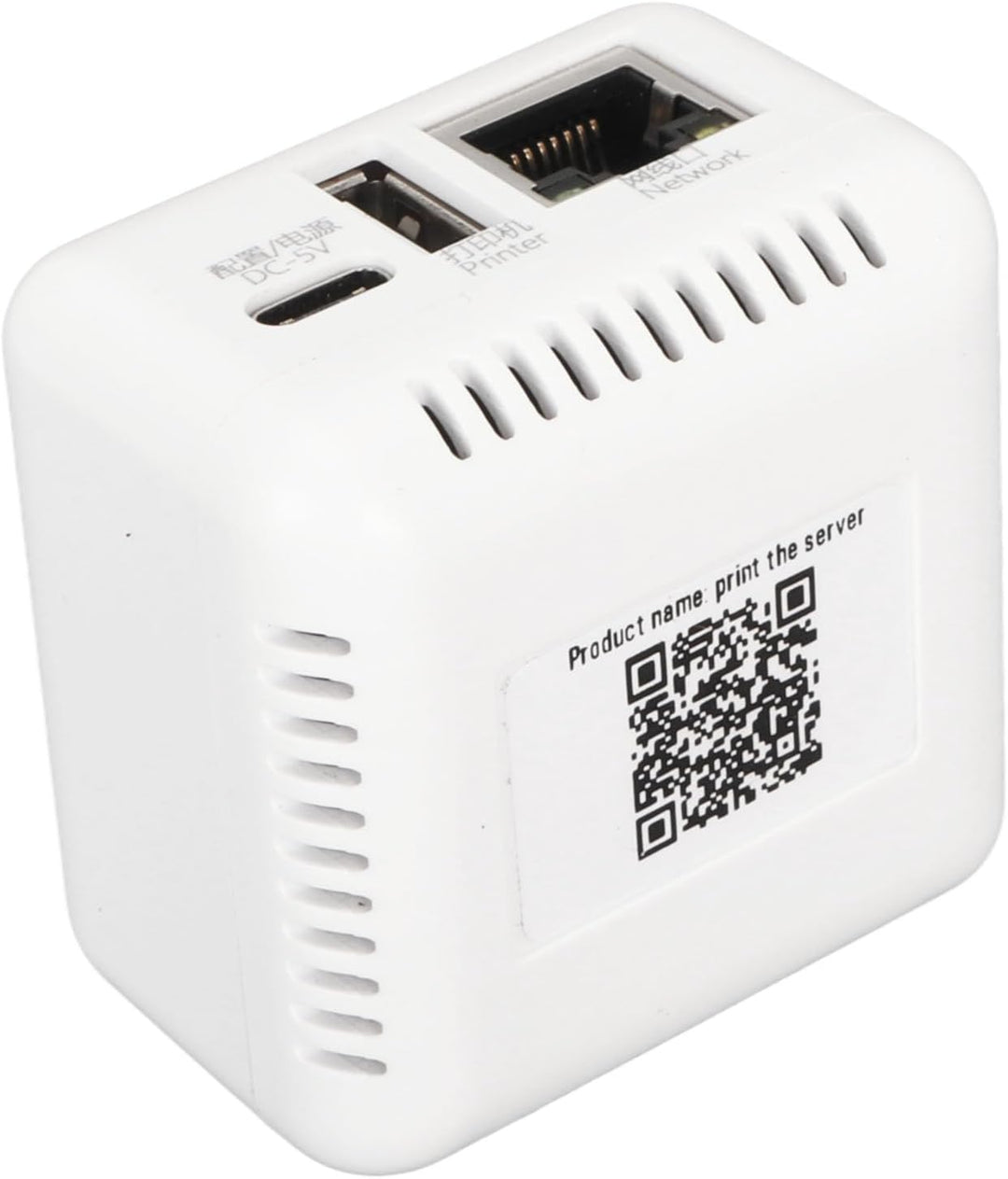 Kabelloser Druckserver, 100–240 V, 5 V, Kompakt, Mehrere Schnittstellen, Plug-and-Play-USB-Druckserv