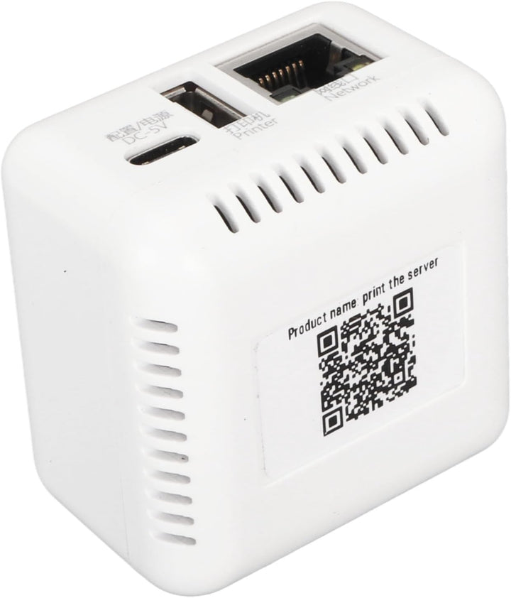 Kabelloser Druckserver, 100–240 V, 5 V, Kompakt, Mehrere Schnittstellen, Plug-and-Play-USB-Druckserv