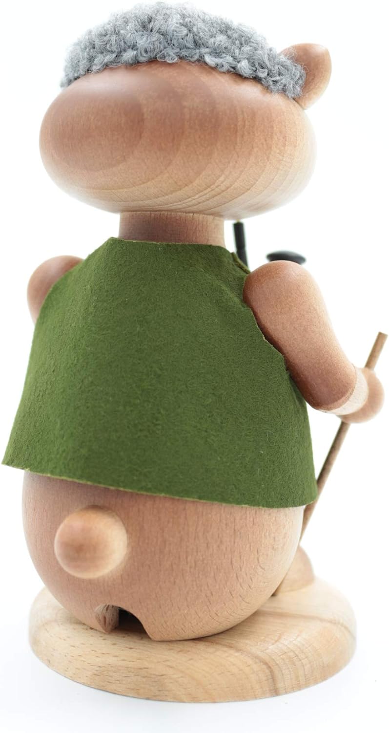 Kuhnert - Erzgebirgische Holzkunst Räuchermann Räucherfigur Hamster 18cm - Opa, Opa