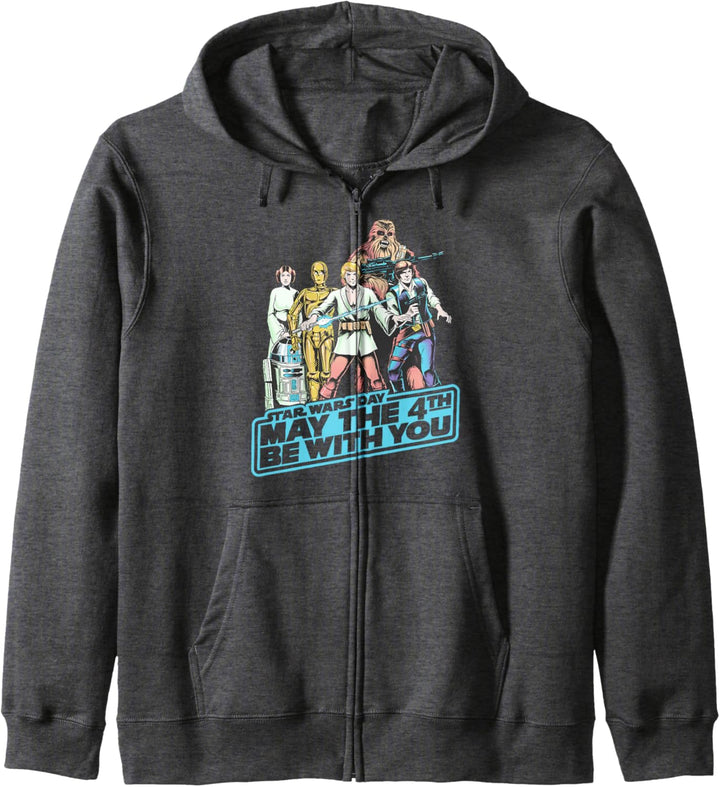 Star Wars May The 4th Group Retro Poster Kapuzenjacke