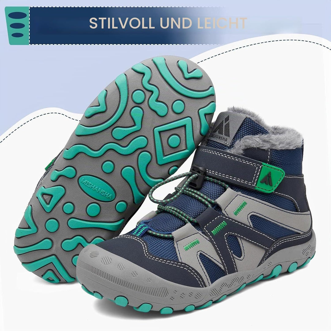 Mishansha Winterschuhe Jungen Winterstiefel Mädchen Boots Kinder Warme Gefüttert Schneestiefel Outdo