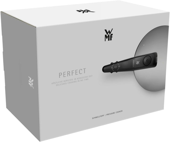 WMF Perfect One Pot Schnellkochtopf Induktion 8,5l, Dampfkochtopf, grosses Kochsignal, 2 Kochstufen,