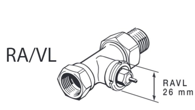 Danfoss Aero RAVL click, Thermostatkopf mit eingebautem Sensor, 26 mm Halsdurchmesser NEU 015G4550,