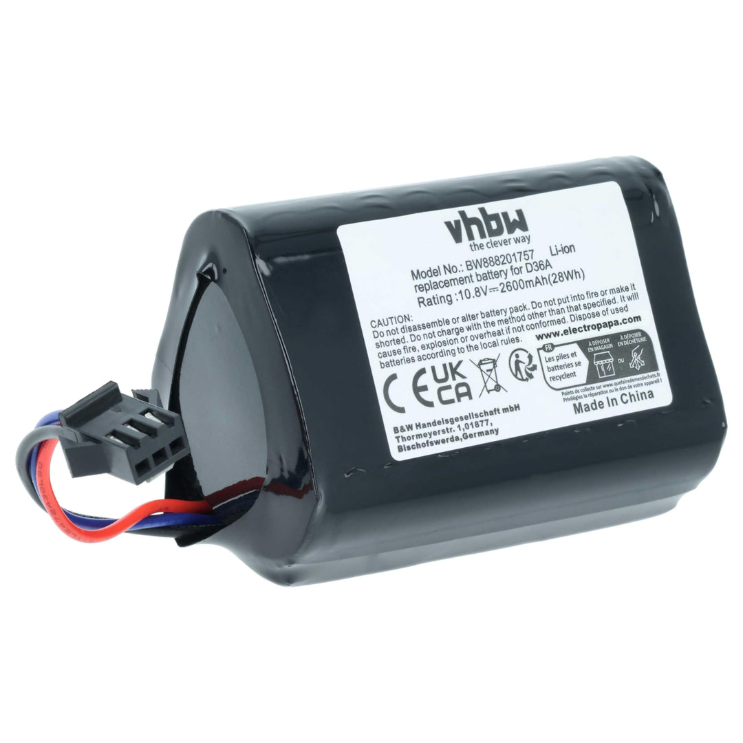vhbw Akku kompatibel mit Ecovacs D36A, D36B, D36C, D36E, DA60, DA611, DB35 Staubsauger Home Cleaner