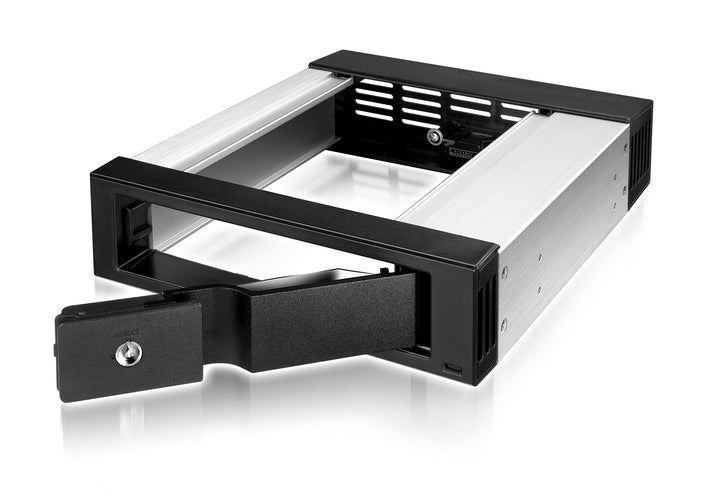 Icy Box IB-158SSK-B Wechselrahmen für 1x 3,5" (8,9 cm) SATA Festplatte für 1x 5,25" Schacht, SATA II