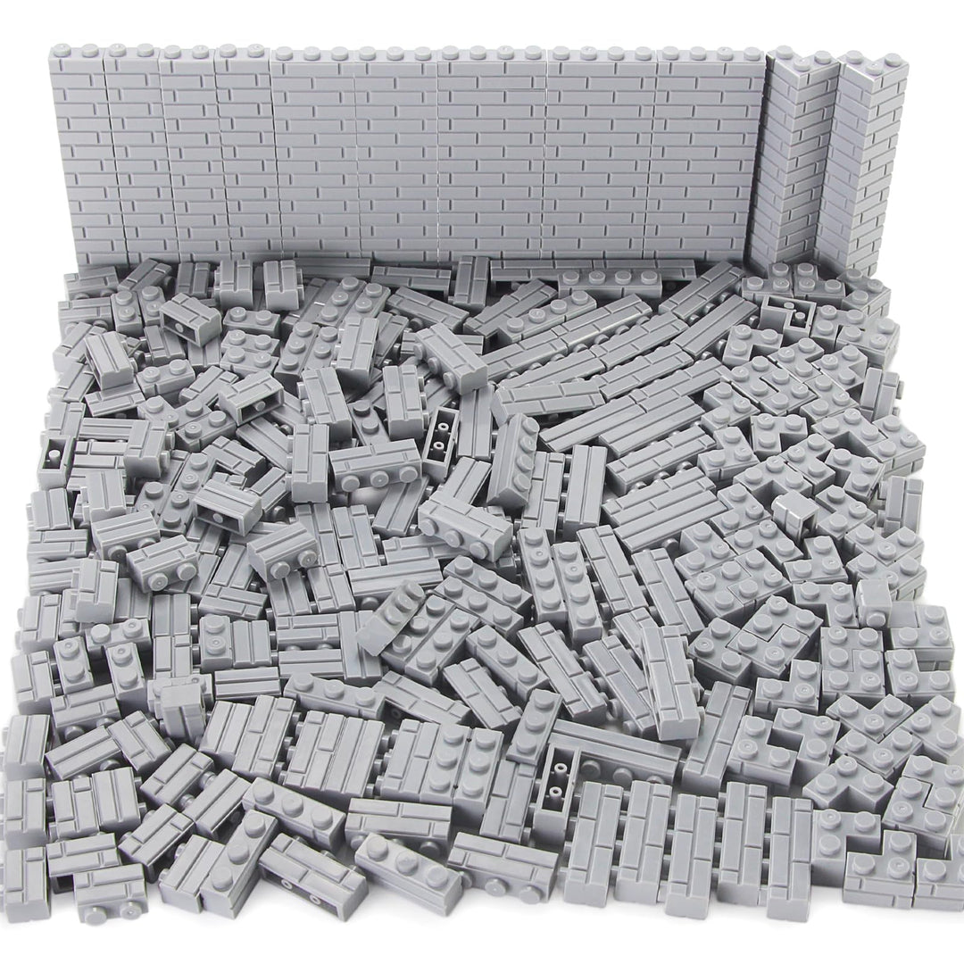 Feleph 260 Stück Mauerstein Set Masonry Profile Bricks Mehrfarbige Bausteine für Wand MOC Mauerwerk