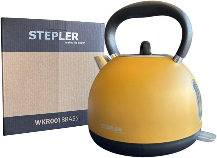 STEPLER Wasserkocher Retro-Design 1,7 Liter (WKR001) | Teekessel | Flötenkessel | Teekocher | Überhi