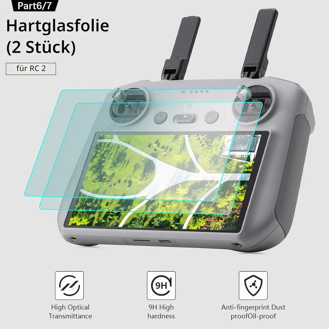 FPVtosky Hartschalen-Zubehör-Set für DJI Mini 5 Pro, Drohnenzubehör-Kit enthält Dual Layer Case, RC2