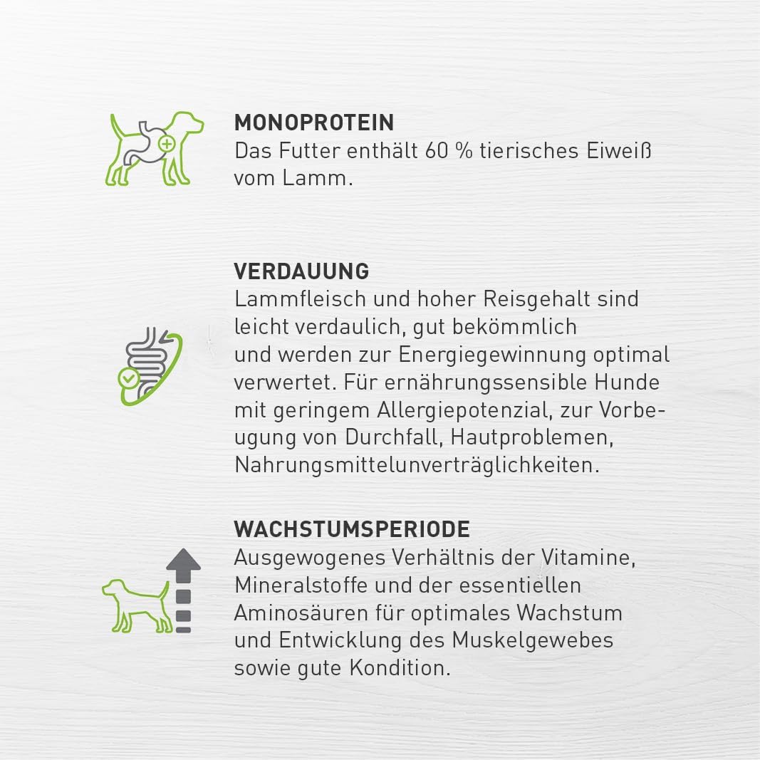 Eminent Puppy Lamb & Rice | Glutenfreies Hundefutter | High Premium Trockenfutter für Welpen, trächt