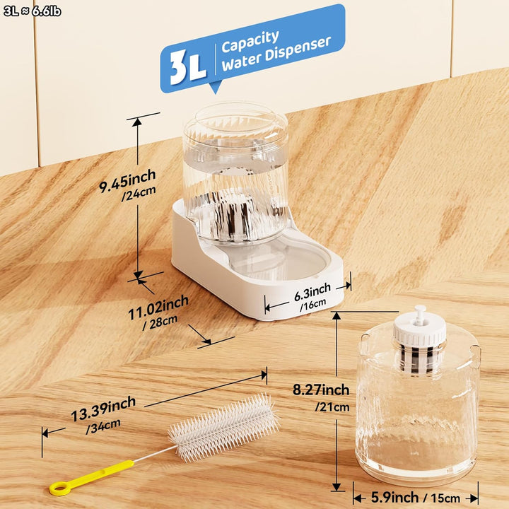 JUNSPOW Automatischer Katzen-Wasserspender, Hund Wassernapfspender Einstellbare Wasserspender, Auto