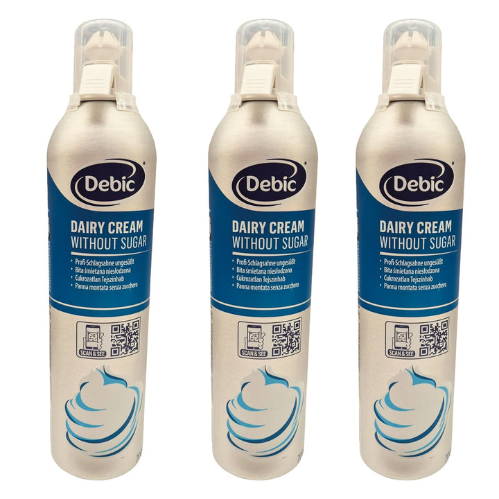 minafood-Set: 3 xDebic Profi-Schlagsahne ungesüsst, 700 ml