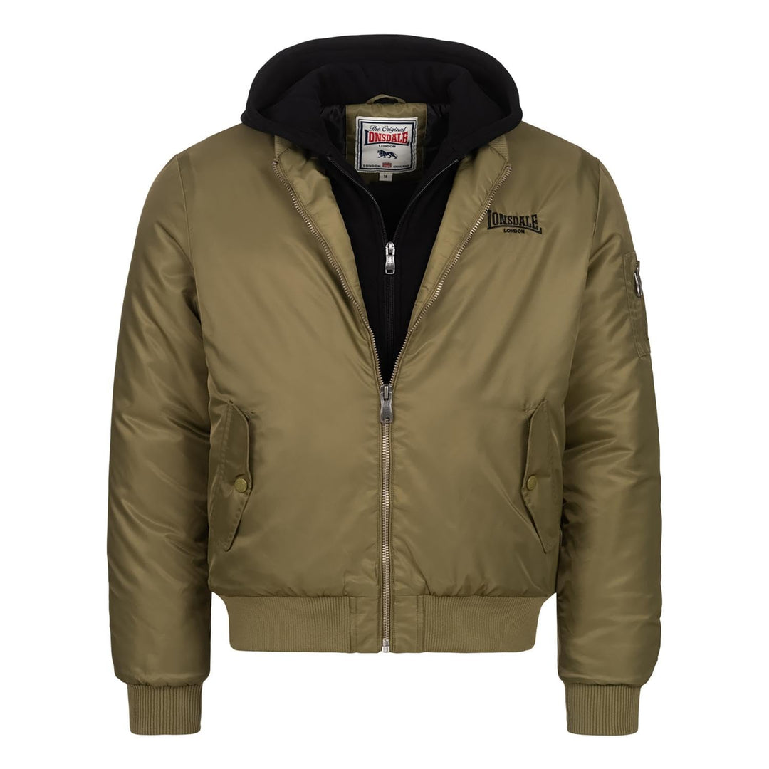 Lonsdale Herren Ballindean Jacke XXL Olive/Black, XXL Olive/Black