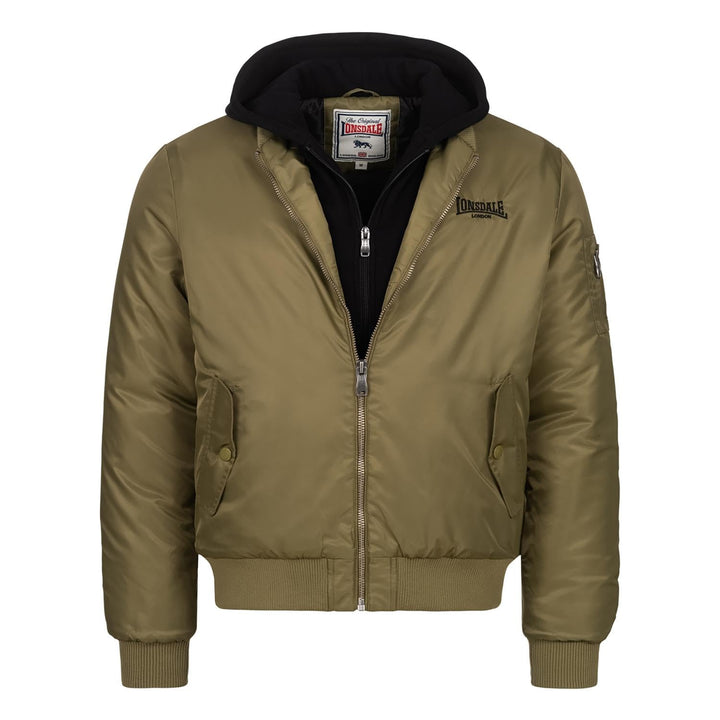 Lonsdale Herren Ballindean Jacke XXL Olive/Black, XXL Olive/Black