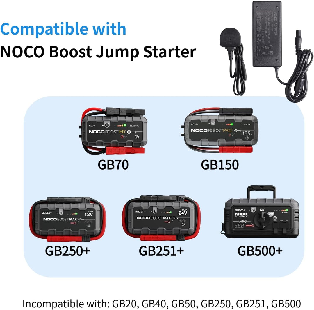 14V 4A 56W Ersatz Netzteil Ladegerät Kompatibel mit NOCO Genius Boost GB70 GB150 GB250+ GB251+ GB500