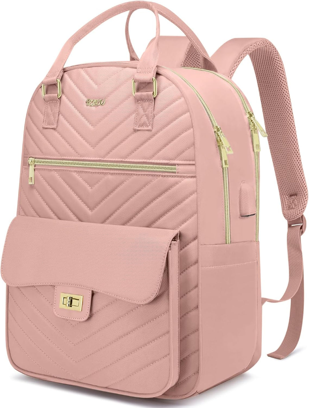 RJEU Schulrucksack Mädchen Teenager,Rucksack Studium Mädchen,Schulranzen Damen mit 15,6 Zoll Laptopf