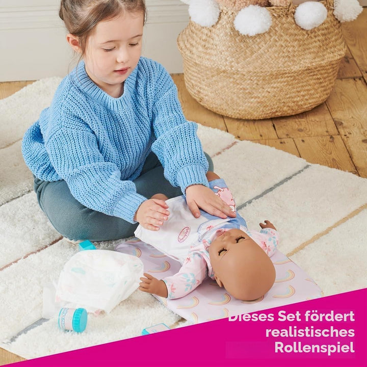 Casdon Changing Mat Set, Dolls Changing Mat &amp; Care Set for Children Aged 3+, Includes Reusable Nappy