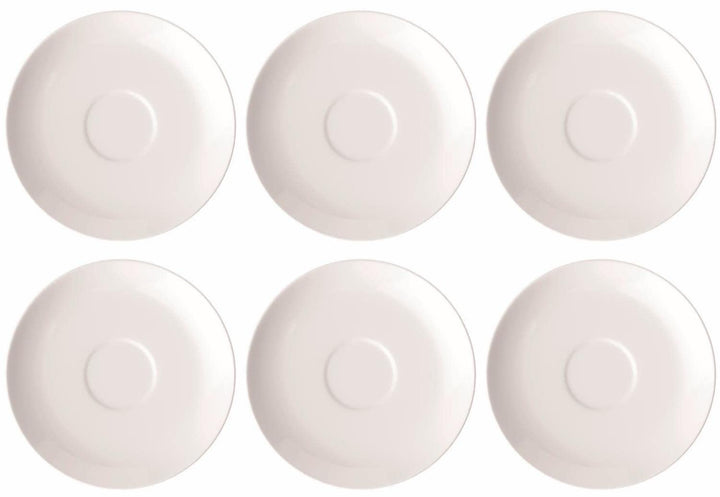 Villeroy & Boch Rose Garden Mokka-/Espressountertasse 6er Set weiss D.12cm