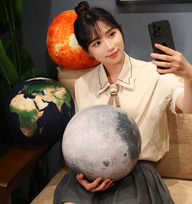 Sonne, Mond, Mars und Erde Plüschkissen, Universum-Serie Plüschtiere Realistische Stellare Planeten