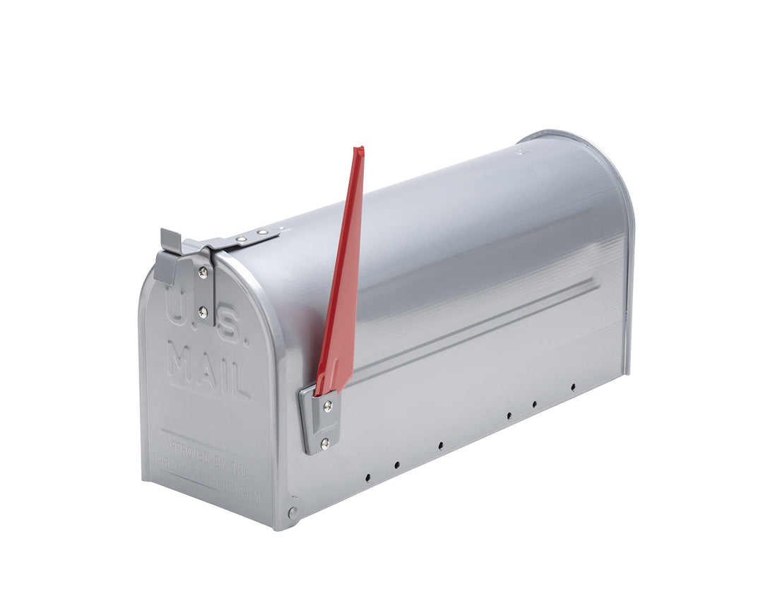 Burg-Wächter U.S. Mailbox mit schwenkbarer Fahne, Aluminium, 892 ALU, Aluminium Mailbox Aluminium Bl