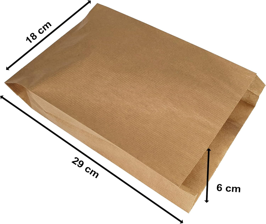 Loxato 1000 Brottüten Papier - Bäckertüten - Butterbrottüten Braun - Brotbeutel - Kraftpapier Tüten