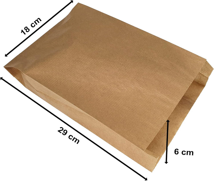 Loxato 1000 Brottüten Papier - Bäckertüten - Butterbrottüten Braun - Brotbeutel - Kraftpapier Tüten